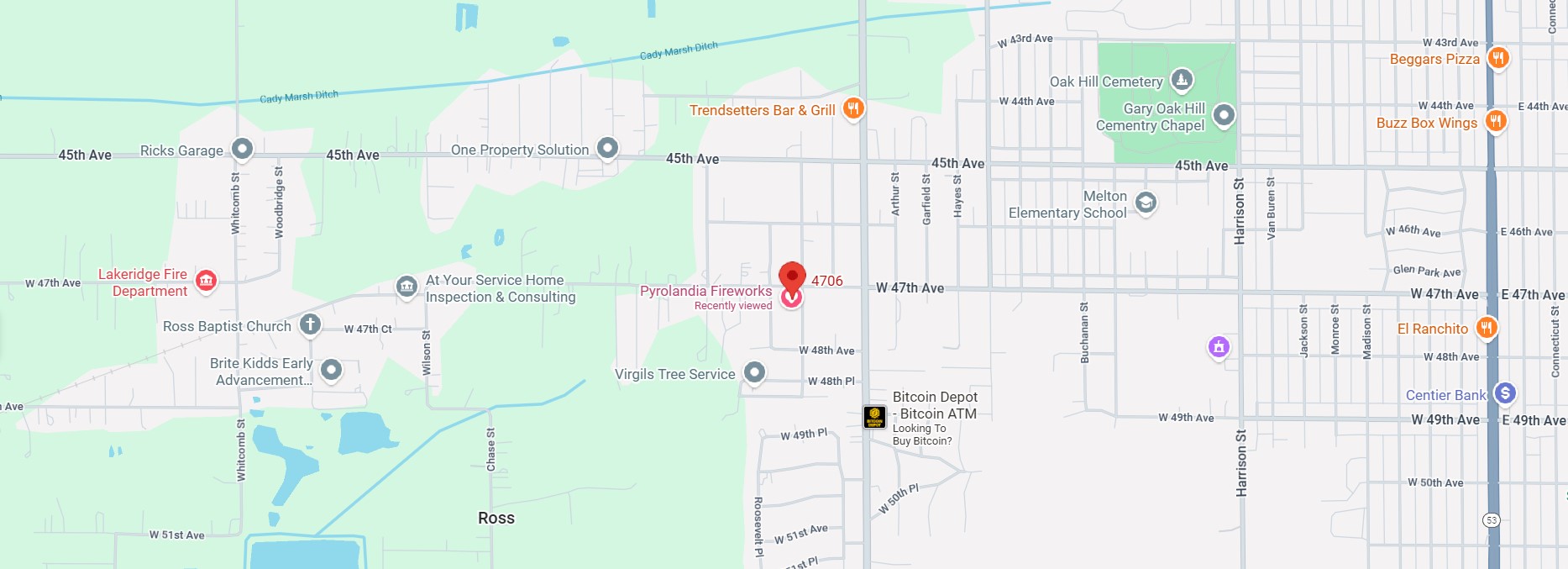 Pyrolandia location map